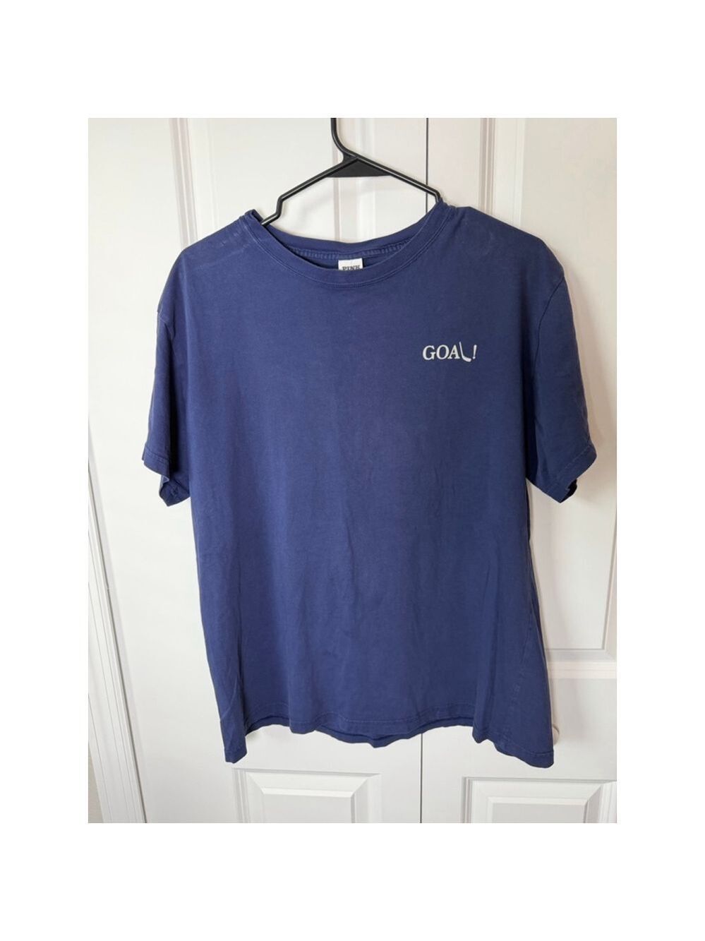 PINK Victoria's Secret Navy Hockey Graphic Short Sleeve Tee M